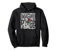 Imagine Peace with Rose Symbol of Hope Sweat à Capuche