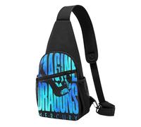 Imagine Pop Rock Band Dra*gons Sac bandoulière décontracté - Sac de poitrine léger - Sac à dos bandoulière pour voyage et sport - Accessoire de mode pour les fans de pop rock - Cadeau unisexe