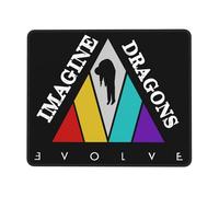 Imagine Pop Rock Band Dra*gons Tapis de Souris antidérapant avec Bords en Caoutchouc pour Jeu vidéo, Accessoire de Bureau et d'ordinateur, idéal pour Les Fans de Rock 10x12 in