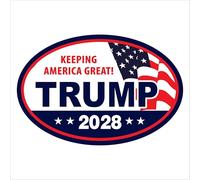 Imagine This Company Trump 2028 Aimant ovale avec drapeau droit ; aimants amovibles pour voitures, réfrigérateurs, casiers et plus encore, accessoires de voiture élégants, 10,2 x 15,2 cm, 1 pièce