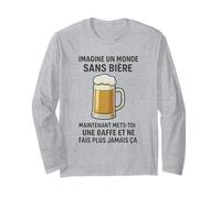 Imagine Un Monde sans bière Maintenant Mets toi Une baffe Manche Longue