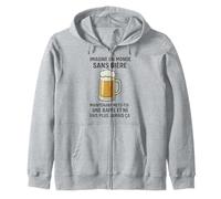 Imagine Un Monde sans bière Maintenant Mets toi Une baffe Sweat à Capuche