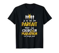 ImagineForYou T-Shirt Homme Noir Course à Pied Humour Rigolo Petit Regular S FR Classic Printemps Automne