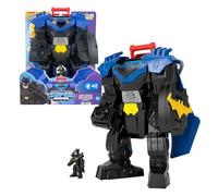Imaginext Combinaison de Vol Batman DC Super Friends avec effets sonores et lumineux, jouet de 36,5 cm avec lanceur, disques et figurine articulée de 7,5 cm, JDL03