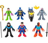 Imaginext DC Super Friends Coffret de figurines Deluxe avec 12 pièces de jeu d’imitation dont Batman pour les enfants à partir de 3 ans