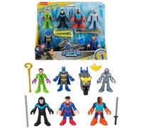 Imaginext-DC Super Friends-Coffret de figurines Deluxe avec 9?l?ments - Imaginext - HXF94 Multicolore