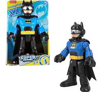 Imaginext DC Super Friends Figurine Articulée Batman XL Motard Bleu (25 Cm) avec Cape en Tissu, Jeu De Rôle, Jouet Enfant, Dès 3 Ans, HML40