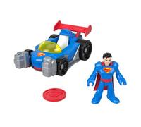 Fisher-Price Coffret Metal Force JFJ69 – Véhicule avec Superman 7,5 cm, lanceur et 2 disques