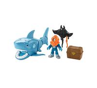 Imaginext Fisher Price Mega Morsure Shark Ensemble de figurines avec mouvement réaliste pour 3 à 8 personnes