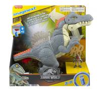 Fisher-Price Imaginext Coffret Jurassic World Spinosaurus Dents Acérées avec Claquement De Mâchoire, Lumières Et Sons, Jouet Enfant, Dès 3 Ans, HML41