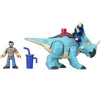 Imaginext Jurassic World figurine dinosaure Pachyrhinosaurus et une mini-figurine Lowery Cruthers, jouet pour enfant de 3 à 8 ans, GMR17