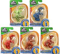 Imaginext Jurassic World Lot de 5 œufs Compies / Raptor bleu / Raptor rouge / T-Rex / Stygimoloch