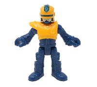 Imaginext Pièce de rechange pour ensemble de jeu Fisher-Price Robocop pour tout-petits - Figurine de rechange articulée de policier - Vêtu de tenue bleue et orange avec casque non amovible