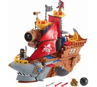 Imaginext Pirates, Bateau pirate à gueule de requin Set de jeu, Jeu D'enfant, Figurine d'action