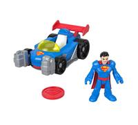 Fisher-Price Coffret Metal Force JFJ69 – Véhicule avec Superman 7,5 cm, lanceur et 2 disques