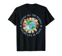 Imaginez toutes les personnes vivant la vie Paix Jour de la Terre 2024 Hommes T-Shirt