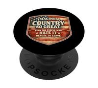 Imaginez Un Pays si Grand Patriote américain et Patriote américain PopSockets PopGrip Adhésif