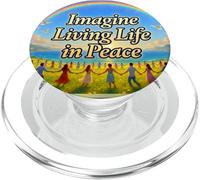 Imaginez Vivre la Vie en Paix PopSockets PopGrip pour MagSafe