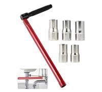 IMALPQPP Clé lavabo, outil robinet battant WC, cle a pipe et outillage plomberie, 8-12 mm réglable pour mitigeur d’évier et installations sanitaires.