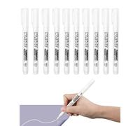 IMALPQPP Set de 12 marqueur blanc indelebile et feutre craie blanc acryliques, séchage rapide, résistant à l’eau, parfait pour pierre, céramique, verre, bois, tissu, métal et toile.