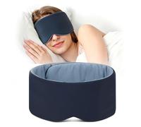 iMaMa Masque de sommeil occultant lesté, masque rafraîchissant pour les | Côtés réversibles en peluche douce au toucher, coupe ajustée pour les personnes dormant sur le côté, sangle réglable