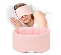 iMaMa Masque de sommeil occultant lesté, masque rafraîchissant pour les | Côtés réversibles en peluche douce au toucher, coupe ajustée pour les personnes dormant sur le côté, sangle réglable