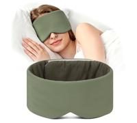 iMaMa Masque de sommeil occultant lesté, masque rafraîchissant pour les | Côtés réversibles en peluche douce au toucher, coupe ajustée pour les personnes dormant sur le côté, sangle réglable