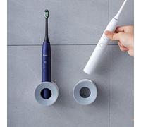 iMaMa Support de brosse à dents électrique pour salle de bain, montage mural pour douche peu encombrant, organiseur de salle de bain pour brosse à dents, décoration de salle de bain (2, gris)