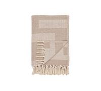 IMANE - Plaid 130x180cm Taupe et Beige à Motifs Géométriques - HOUSE_NORDIC