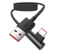 iMangoo 120W 6A Câble Tressé USB-C Charge Rapide 1m Coudé 90°pour Redmi 15C | Nylon Câble USB vers USB-C pour Xiaomi 17T/15T/14T/13T/12T/11T Pro/Pad 8/7/6/5/POCO X8/F8/M8/X7/Redmi Note 15 14 13 12 11Pro