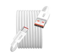 iMangoo 120W 6A Câble Tressé USB C Charge Rapide 2m pour Redmi Note 15/14 | Câble USB vers USB-C 100W 90W Charge Rapide pour Xiaomi 17T/15T/14T/13T/12T/11T Pro/POCO X8/F8/M8/X7/X6/C85 Pad 8/7/6 blanc