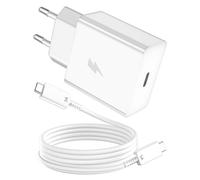 iMangoo 60W Chargeur USBC Secteur PD 3.0 Charge Rapide pour Galaxy S26Ultra | 60W Prise Secteur USBC Adapteur avec 1m Câble USBC pour Samsung A17 A57 A37 A56 A36 A26 A55 S25 S24 Tab A11+ Z Flip8 Blanc