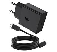 iMangoo 60W Chargeur USBC Secteur PD 3.0 Charge Rapide pour Galaxy S26Ultra | 60W Prise Secteur USBC Adapteur avec 1m Câble USBC pour Samsung A17 A57 A37 A56 A36 A26 A55 S25 S24 Tab A11+ S10 Z Flip8 Noir