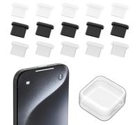 iMangoo Bouchon Anti Poussière USB C(Lot de 15 pcs) pour iPhone 17 16 18Pro | USB C Housse en Silicone Anti Poussière de Type C pour Samsung Galaxy A17 A16 A37 A57 A56 A36 A25 S25 S26 Ultra Pixel 10a 9a