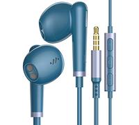 iMangoo Ecouteurs Filaire pour Xiaomi Redmi Note 15 14s 14 13 12 Pro 15C | Écouteurs Intra-Auriculaires Oreillettes Filaires avec Micro Anti-Bruit Casque pour Samsung A05S A15 A14 A23 A25 A04S-Bleu