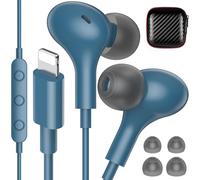 iMangoo Écouteurs filaires Lightning certifiés MFi pour Apple, écouteurs Intra-Auriculaires magnétiques avec Basses HiFi, 3 Embouts Micro, écouteurs filaires pour Salle de Sport, trajets pour iPhone