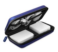 iMangoo Étui de rangement résistant aux chocs pour voyage - Optimisé pour l'espace - Fermeture éclair - Accessoires électroniques - Cordon technique - Adaptateur de câble d'alimentation - Pour homme