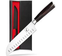imarku Couteau Santoku - Couteau Cuisine Professionnel 17cm - Couteau de Chef Japonais Super Tranchant - Couteau de Cuisine à Acier Inoxydable avec Poignée Ergonomique-Cadeau Fête des Mères