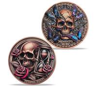 Imasoner Memento Mori - Pièce de monnaie - Jeton de poche Tempus Fugit