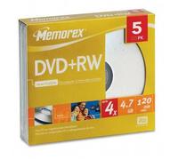 Imation - Memorex 5 x DVD + RW 4.7 Go (120 min) 4 x Jewel Case Catégorie de produit : Stockage/support de stockage