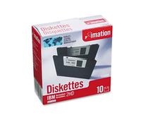 Imation produits - Imation - disquettes 8,9 cm, Ibm-formatted, DS/HD, 10/Box - Vendu comme 1 Boîte - Rentable. - Couple d'entraînement réduit Diskette Drive Wear. - antistatique Motif. - Formaté. -