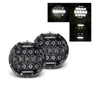 IMAWUHM 1 Paire Feux Circulation 75W Led H4 7 Pouces Angel Eyes H4 Phare Led Pour Suzuki Pour Samouraï Pour Suzuki-Jimmy Pour Bandit 600 Pour Anno 2004(2x 75b 1pair)