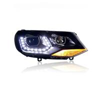 IMAWUHM 1 Paire Style Voiture Pour VW Pour Touareg 2011-2015 Pour Touareg LED DRL Hid Option Lampe Frontale Ange Oeil Bi Xénon Faisceau Accessoires Phare LED(A Headlight Led)