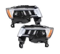 IMAWUHM 2x Phares LED Voiture Pour Jeep Pour Grand Pour Cherokee 2017 2018 2019 Pare-chocs Avant LED Antibrouillard DRL Feux Croisement Et Route