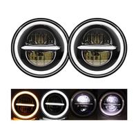 IMAWUHM 4X4 7 Pouces Phare LED DRL Pour Nissan Pour Patrol Y60 Phares Phare(A 50W headlight balck)