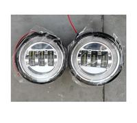 IMAWUHM Feu Antibrouillard Led Avec Anneau Halo DRL Blanc Yeux D'ange Pour Hummer H2 2003 - 2009 Phare Antibrouillard Avant Voiture 2 Pièces(Chrome 2pcs)