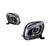 IMAWUHM Feux Phares Phares De Voiture À LED Bleus Avec Kit Lentilles Projecteur Pour Benz Pour Smart 453 2015 2016 2017 2018 2019 Phares Avant Voiture