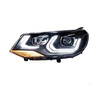 IMAWUHM Phare LED Style Voiture Pour VW Pour Touareg 2011 2012 2013 2014 2015 LED DRL Hid Option Lampe Frontale Angel Eye Bi Faisceau Xénon Accessoires(B Headlight No Bulb)