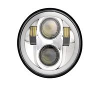 IMAWUHM Phares Phare Moto Rond 5,75 Pouces 5 3/4 Pouces DRL Lampe Moto Pour Dyna Pour Iron 883 Pour Street Pour Bob Pour FXDB Pour VRSVD Pour VRSCDX Pour XG Phare(50W Sliver)