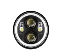 IMAWUHM Phares Phare Moto Rond 5,75 Pouces 5 3/4 Pouces DRL Lampe Moto Pour Dyna Pour Iron 883 Pour Street Pour Bob Pour FXDB Pour VRSVD Pour VRSCDX Pour XG Phare(50w Black B)